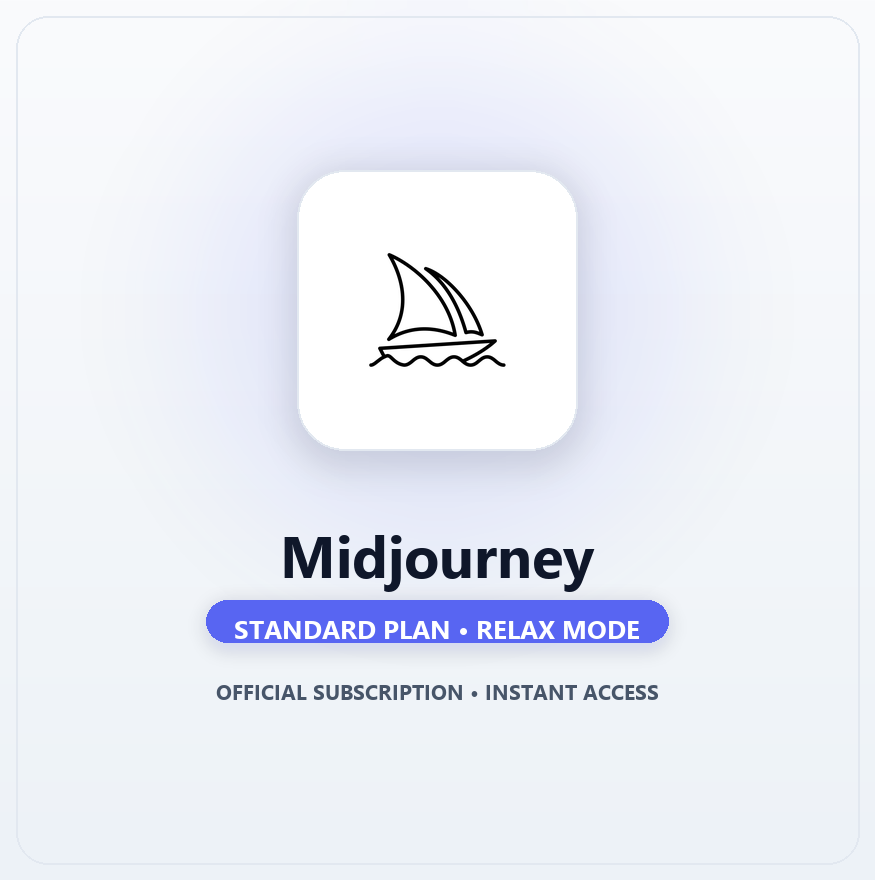 Midjourney Standard Plan 1M (Unlimited Relax)