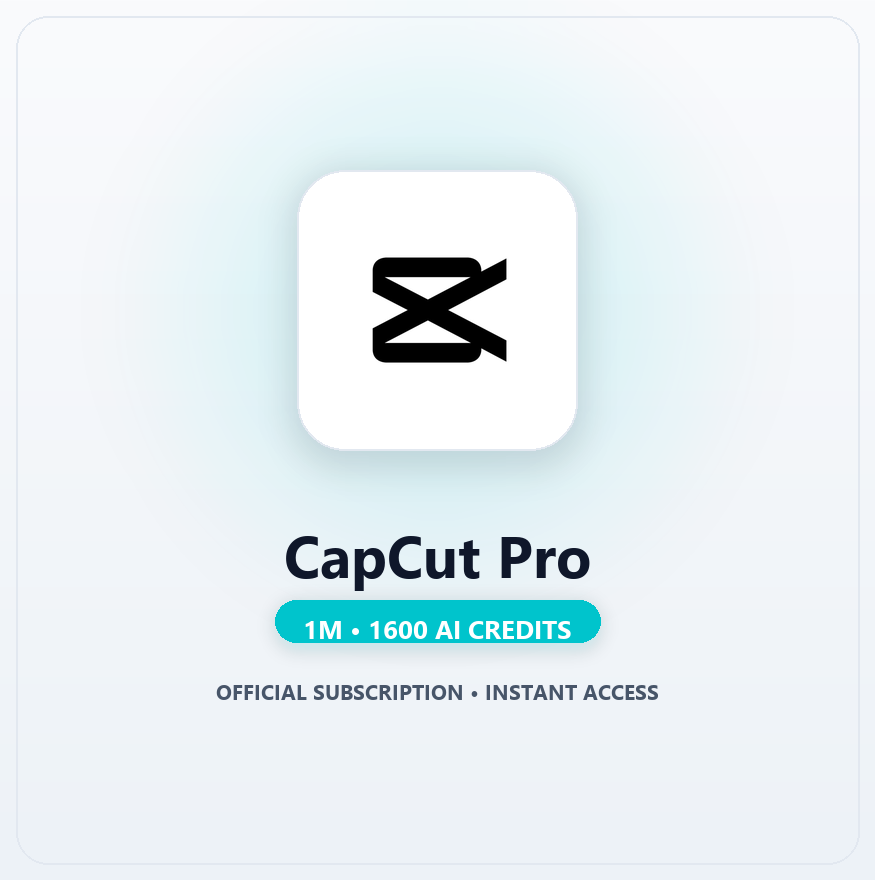 Capcut pro 1M 1600 Ai credit FW