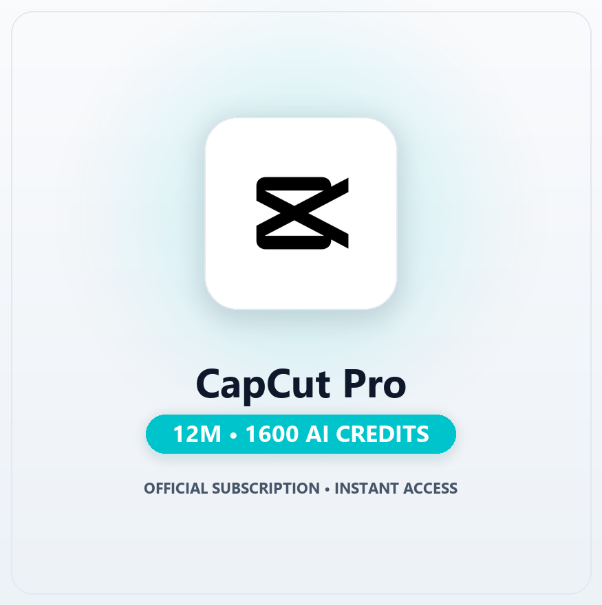 Capcut pro 12M 1600 Ai credit FW