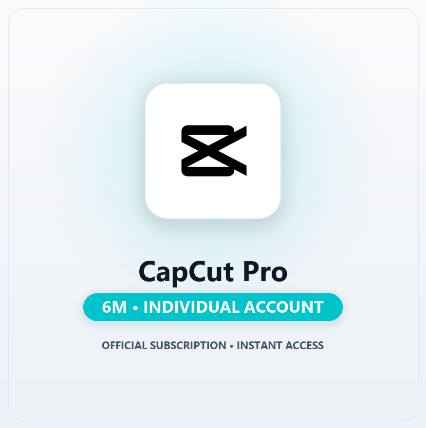 Capcut Pro 6M Individual Account